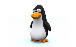 3D penguin wallpaper