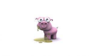 3D pig wallpaper