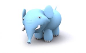 3D elephant wallpaper
