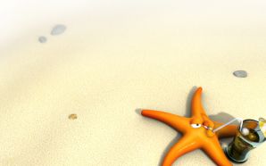 3D starfish wallpaper