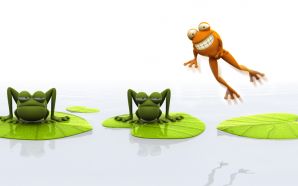 3D frog wallpaper