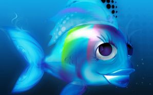 CG cartoon fish