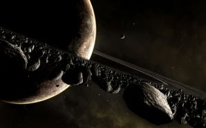Universe and planets digital art wallpaper thering