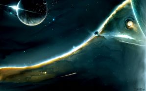 Universe and planets digital art wallpaper phalanx