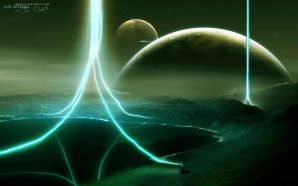 Universe and planets digital art wallpaper lux