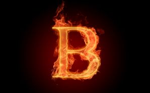 The fiery English alphabet picture B