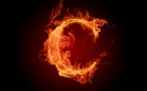 The fiery English alphabet picture C