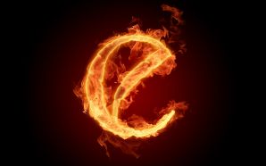 The fiery English alphabet picture E