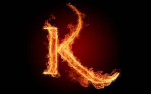 The fiery English alphabet picture K