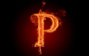 The fiery English alphabet picture P