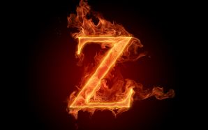 The fiery English alphabet picture Z