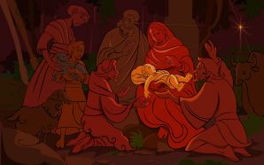 24 19 *1 0 Illustration - Nativity scene - The Birth of Jesus