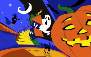 56 Jack-o-lantern Wallpaper - Halloween Art illustration