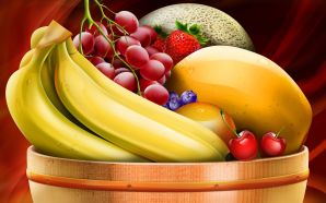 PSD Food illustrations 3112 Basket of Fruit
