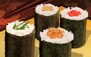 PSD Food illustrations 3160 japanese sushi illustration sushi picture