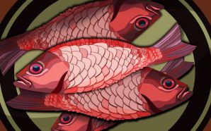 PSD Food illustrations 3163 fishes fish illustration