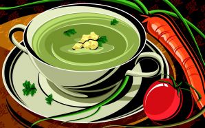 PSD Food illustrations 3162 vegetable soup illustration