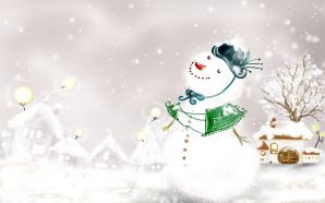 Free Lovely Christmas Snowman wallpaper