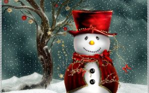 Free Adorable Christmas Snowman wallpaper