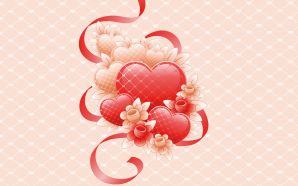 Free Cute 3D Valentine's Day Heart Picture wallpaper