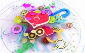 Free Cute 3D Valentine's Day Heart Desktop Wallpaper wallpaper
