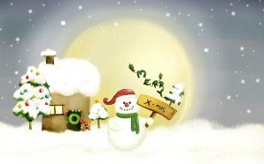 Merry xmas and Happy New Year - A Happy Snowman