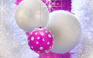 Merry xmas and Happy New Year - pink and white