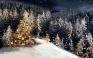 Merry xmas and Happy New Year - christmas forest