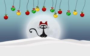 Merry xmas and Happy New Year - Christmas cat