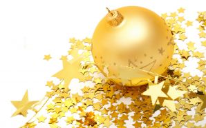 Merry xmas and Happy New Year - Gold Stars for Christmas