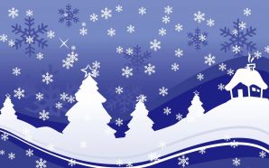 Merry xmas and Happy New Year - Christmas snowfall