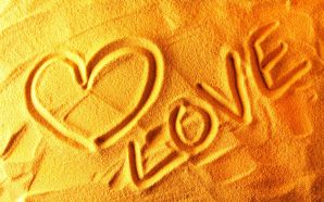 Happy Valentine's Day Love Sand