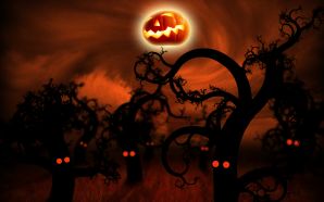 Midnight Forest Halloween Pumpkin