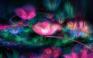 fantastic abstract flowers wallpaper