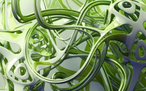 Green 3D Abstract Wallpaper