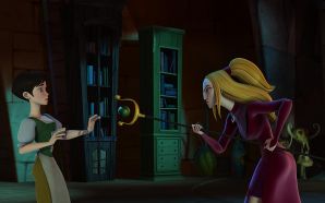 Ella (voiced by Sarah Michelle Gellar) and Frieda (voiced by Sigourney Weaver) in HAPPILY N'EVER AFTER
