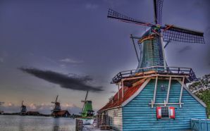 Windmill By River