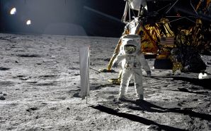 Aldrin Next to Solar Wind Experiment