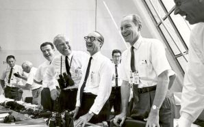 Apollo 11 Mission Official Relax After Apollo 11 Liftoff