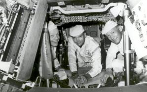 Apollo 11 Crew Conduct Checks in the Command Module