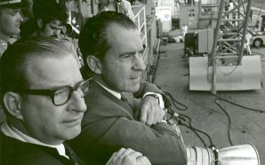 President Nixon and Dr. Paine Wait to Meet Apollo 11 Astronauts