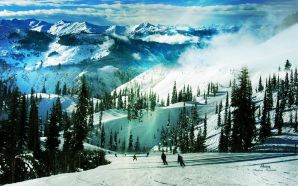 landscape photo manipulation Skiing