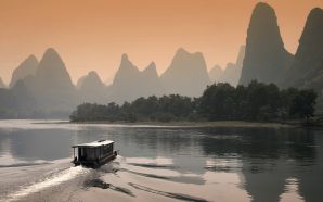 Li River at Dusk in Guilin 2C China