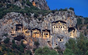 Ancient Lycian Rock Tombs 2C Antalya 2C Turkey