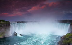 Free Waterfalls Wallpaper - The Falls at Sunset