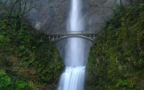 Free Waterfalls Wallpaper - Bridge and Waterfall