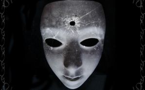 Free A Pale Mask With a Bullet Hole wallpaper