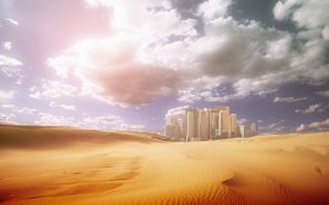 Photo manipulation of 02 desertification 197 nature and city