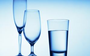 Glass Cups Blue Translucent