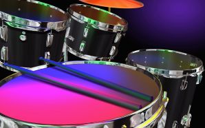 Neon wallpaper - Neon Colored Drums